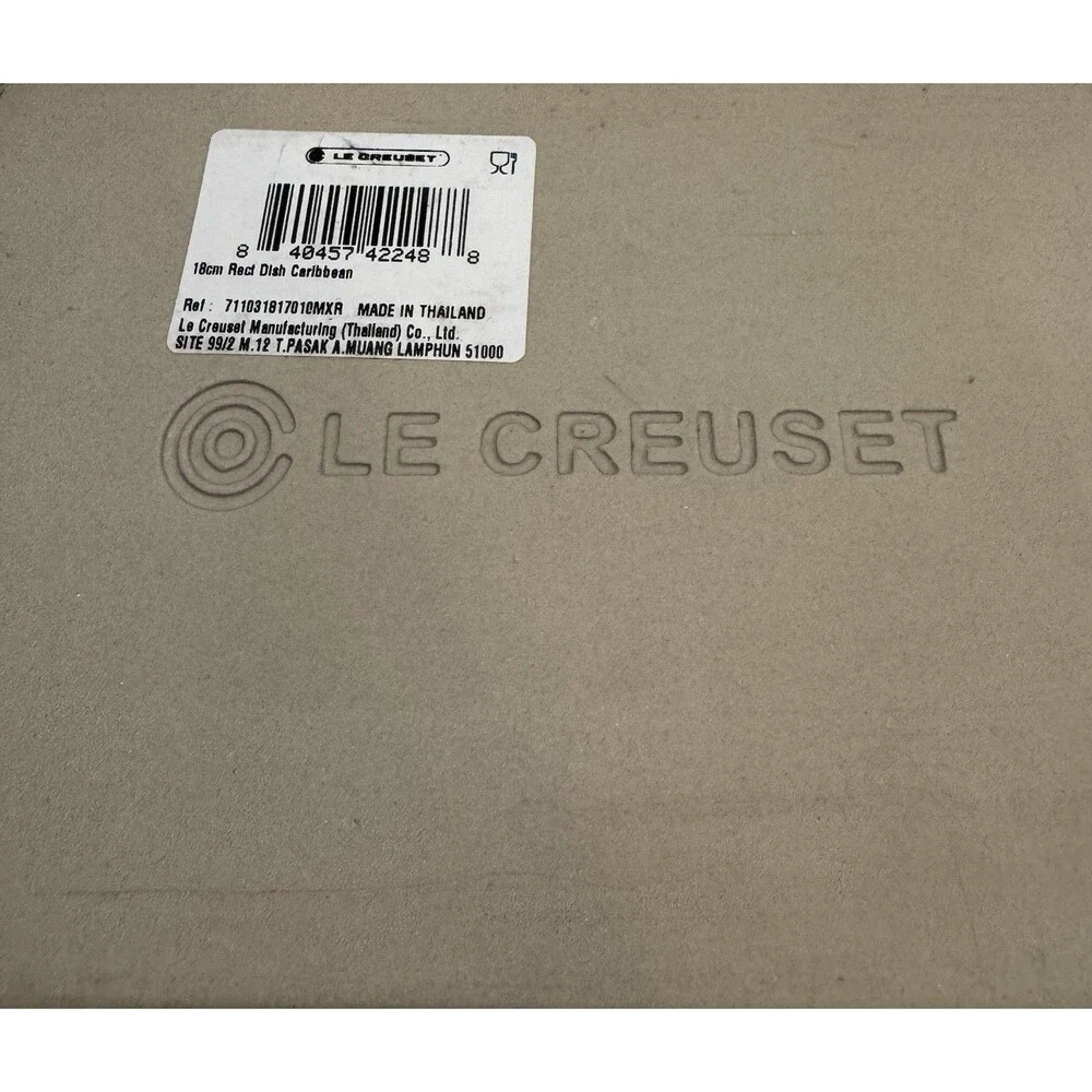 New Le Creuset 18cm Rectangular Baking Dish Caribbean Blue Baker 7x5